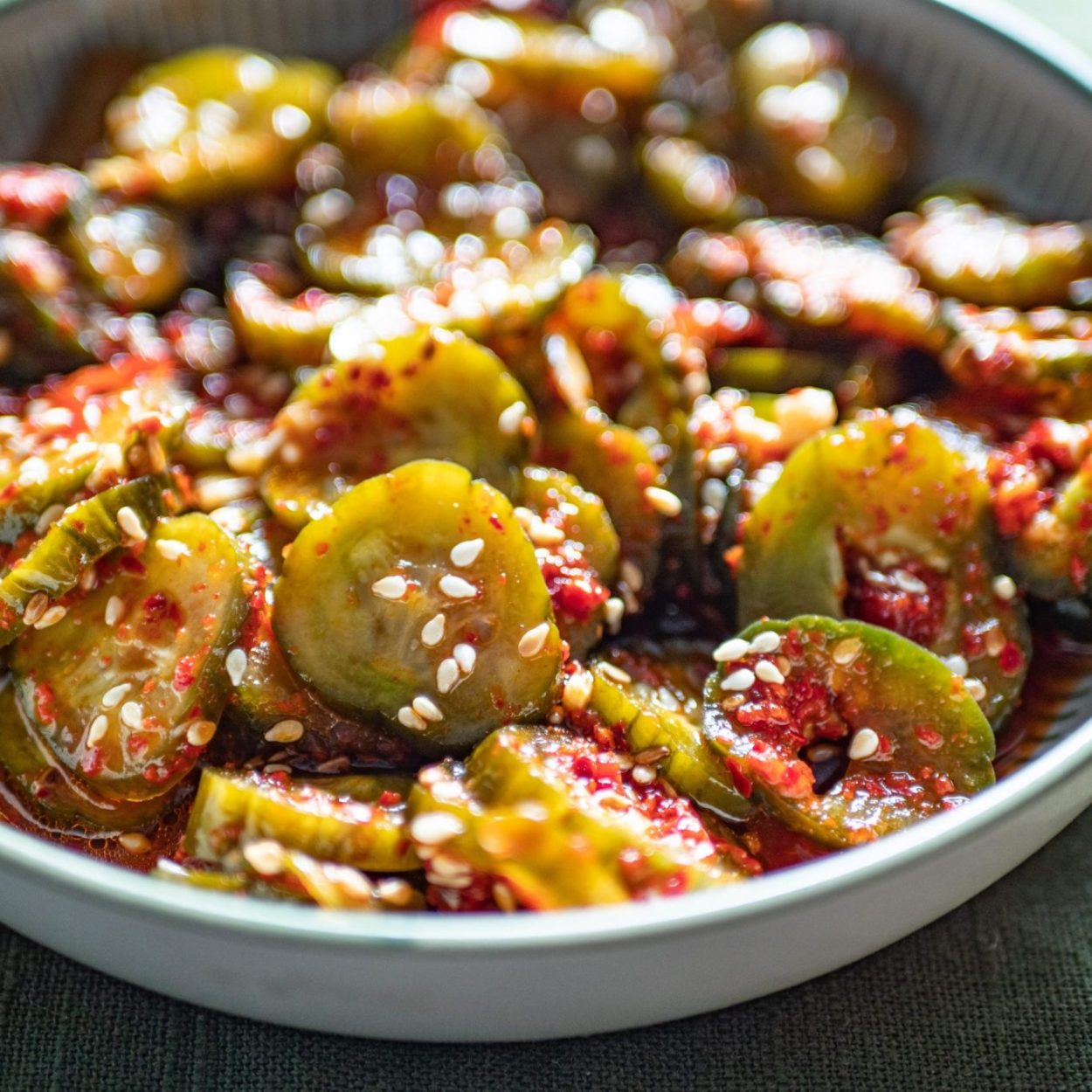 Oiji Muchim - Salade de pickle de cornichons au piment - Recette coréenne